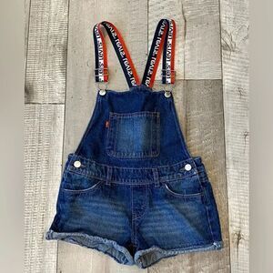 Levi's Kids Denim Overalls with Red and Blue Straps